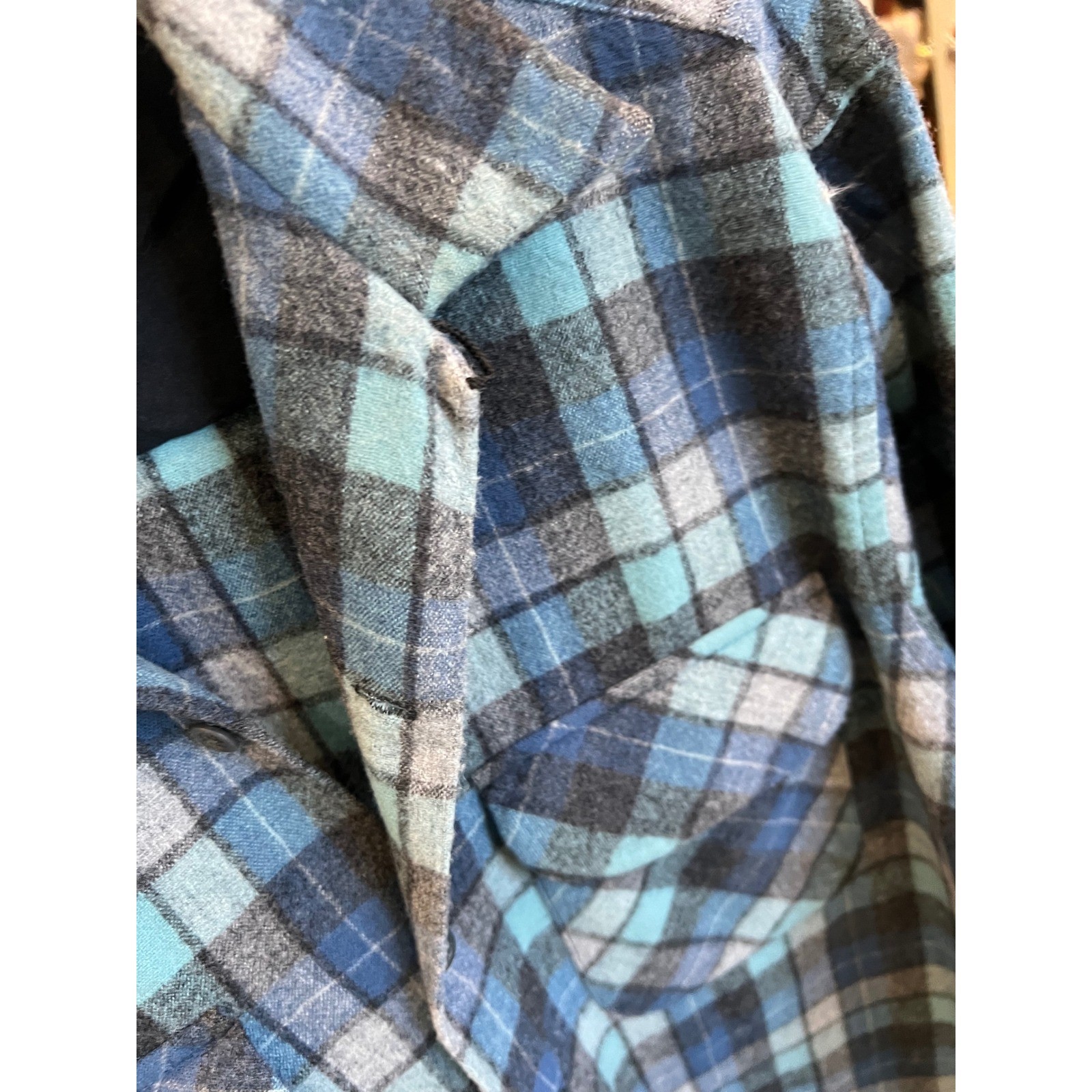 Pendleton Board Shirt Mens Large Blue Plaid Beach Boys Limited Edition Wool