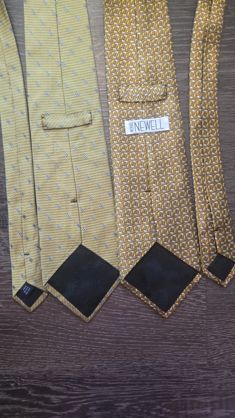 Michael Newell Designer Silk Tie Bundle – Polka Dot & Geometric Patterns