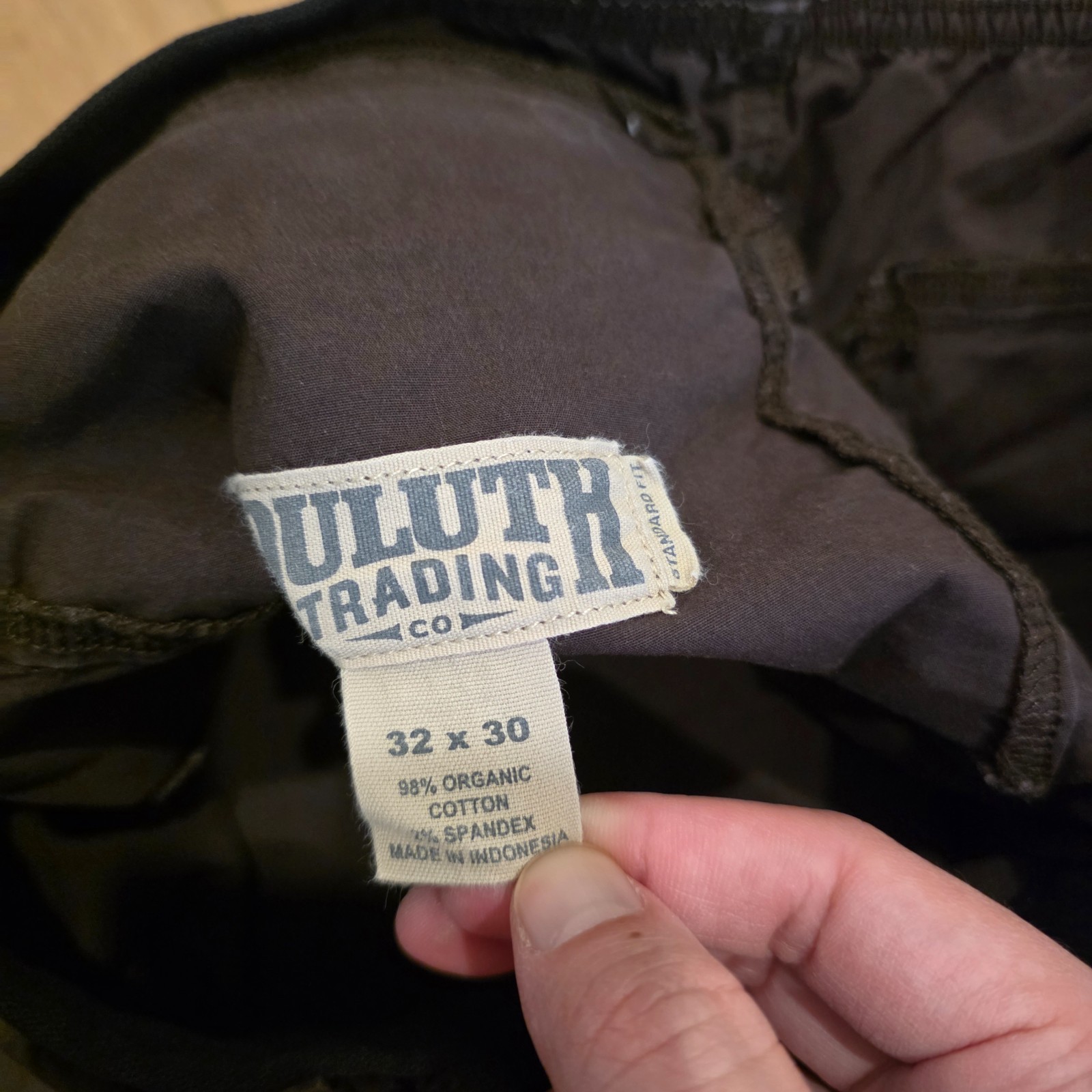 Duluth Trading Pants Mens 32×30 Brown Cargo Convertible Crop Hike (Fits 30×27)