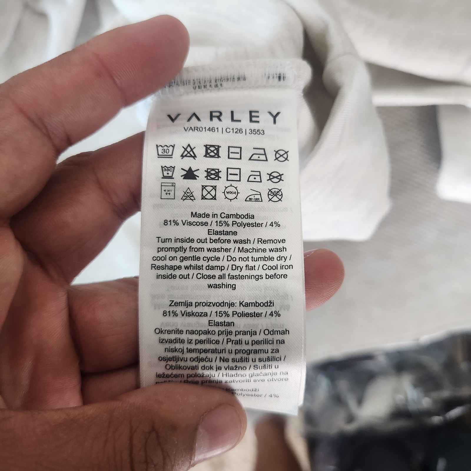 Varley Off-White Medium Hawley Half Zip Sweatshirt NWT