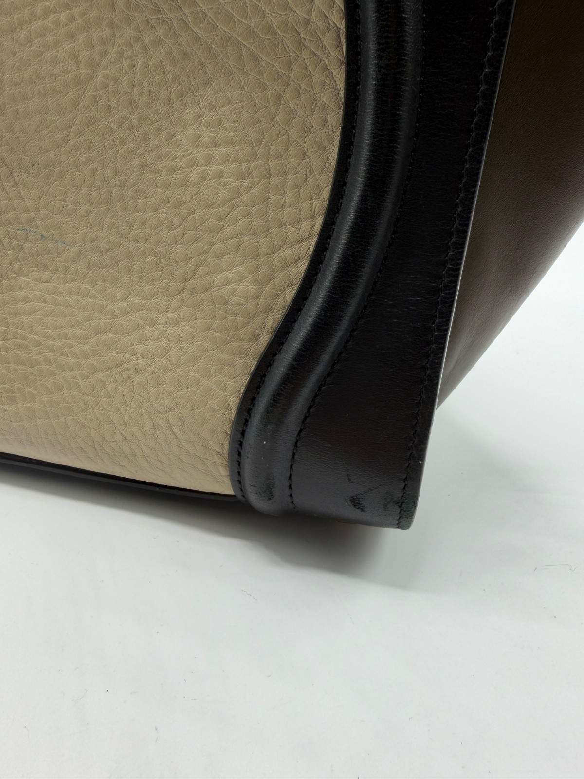 Celine Paris Phantom Luggage Tote Black Beige Khaki GHW AUTH Certificate