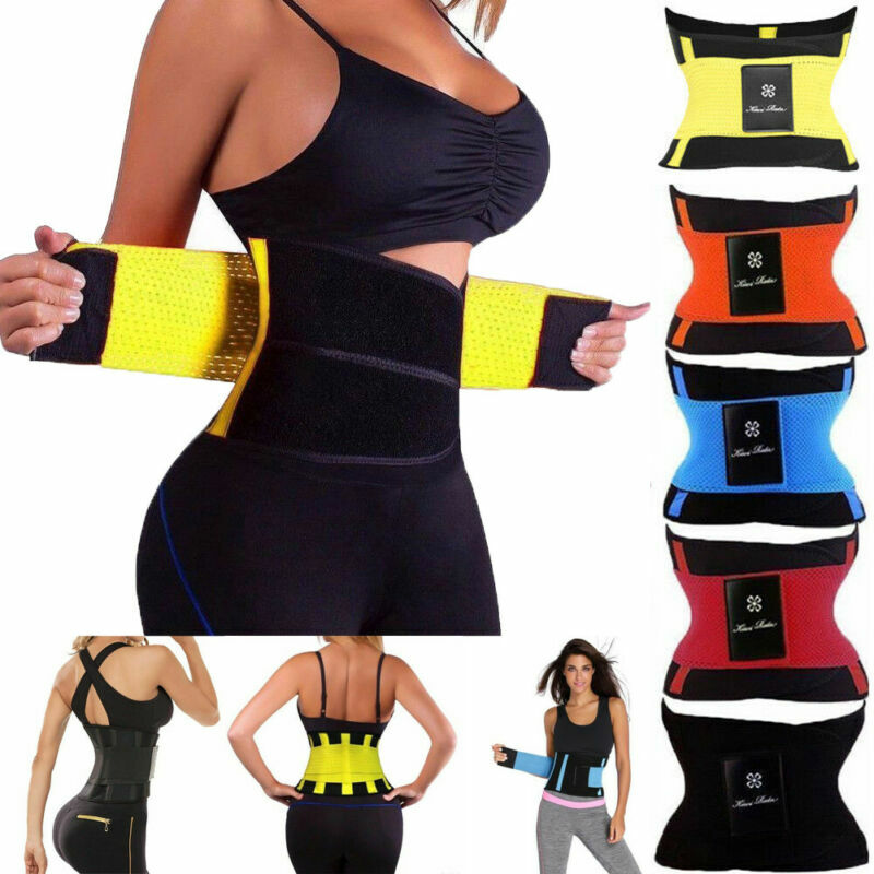 Women Trimmer Thigh Waist Trainer Body Shaper Butt Lifter Sweat Exercise Belt U1