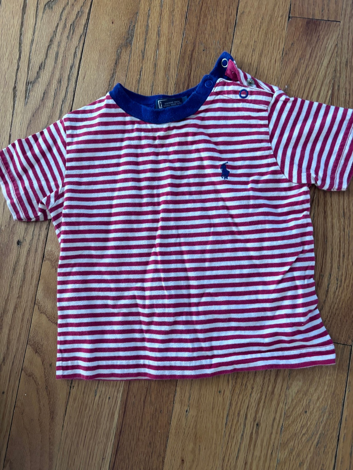 Ralph Lauren Shirt Boys 12 Months Striped Shirt Red/White/Blue