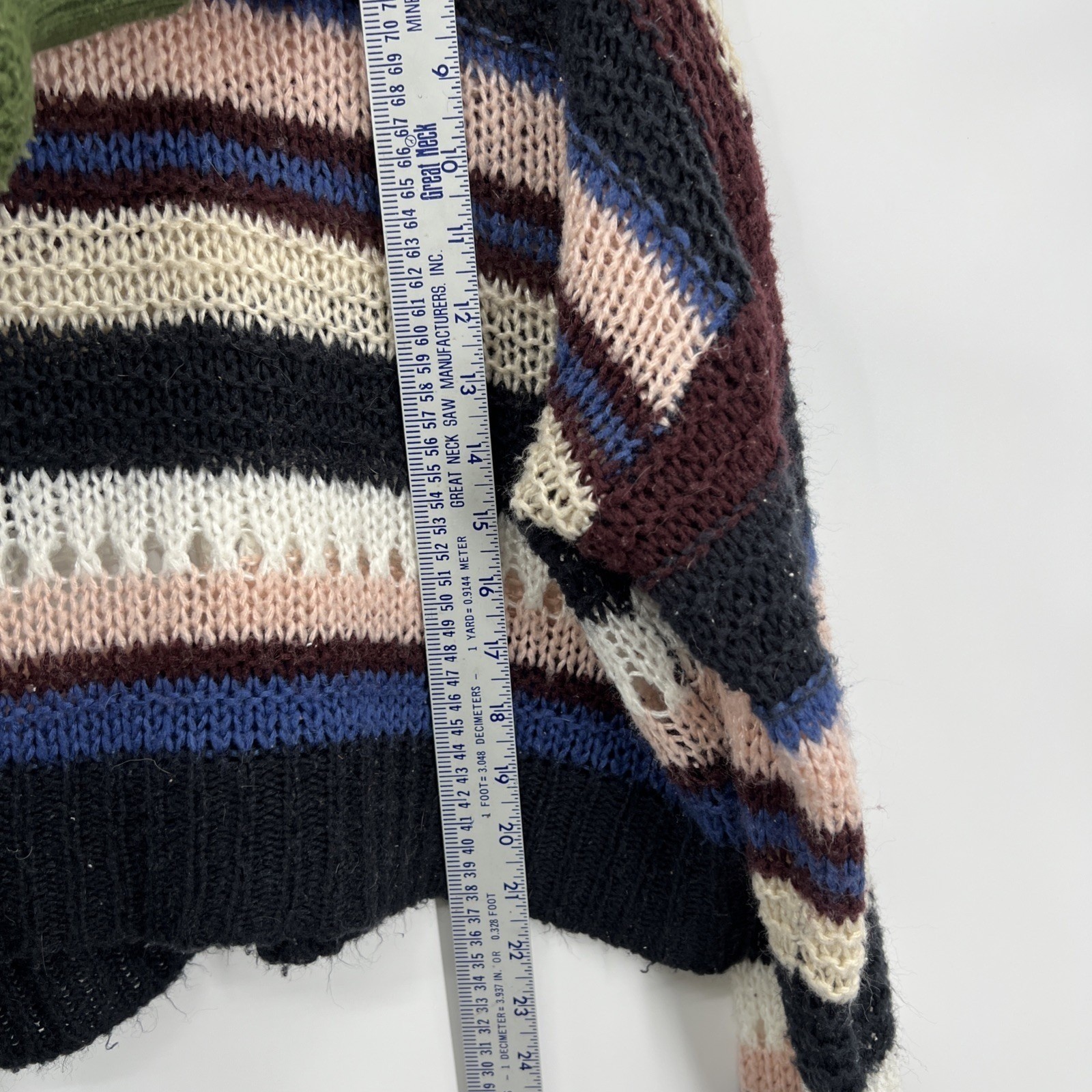 Chunky Knit Size 1X Cropped Oversized Sweater Twee Artsy Soft Cozy