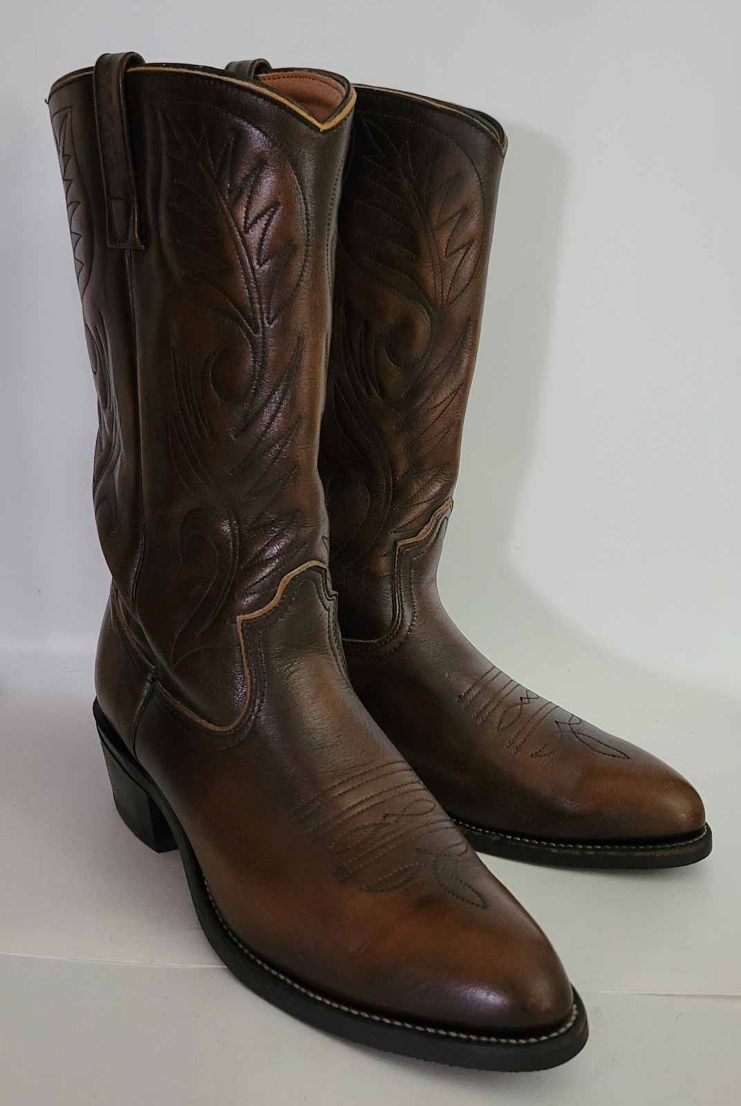 Vtg Red Wing 9801 Brown Leather USA Made Cowboy Western Pecos Work Boots Men 10C
