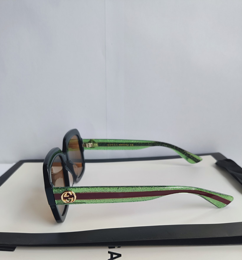 Gucci GG0034SN 002 Women Sunglasses – Gradient Black Green/Gray
