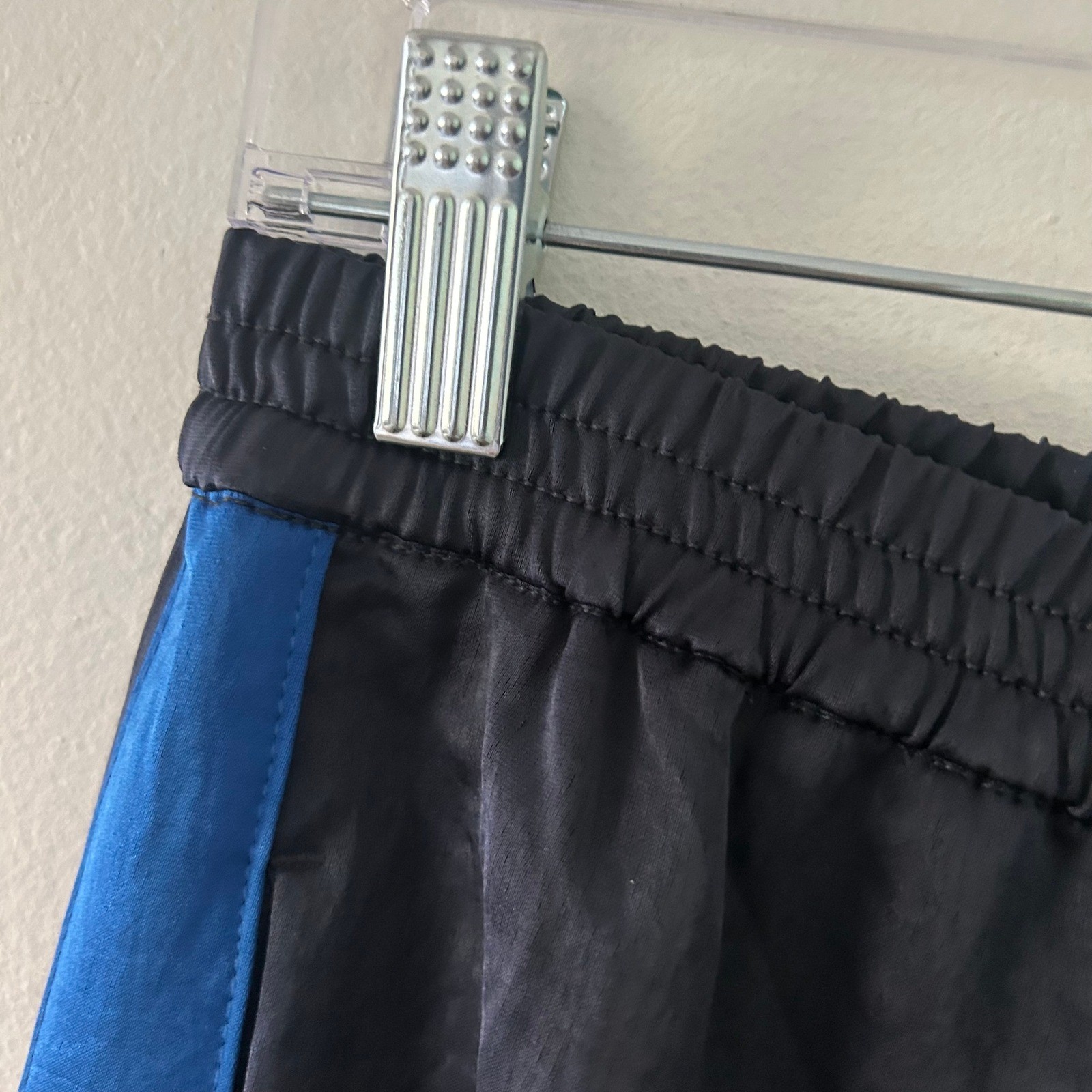 Madewell Womens Navy Blue Pull On Side Stripe Track Pant in Satin S Small New