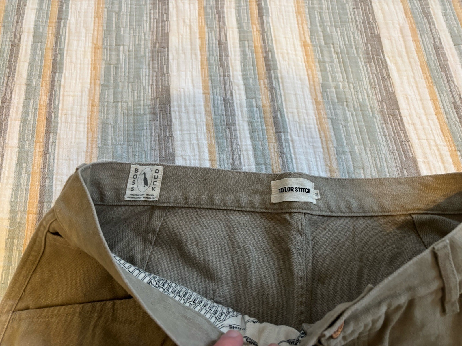 Taylor Stitch Boss Duck Pants Workwear Canvas Mens 35×34 Heritage Rugged