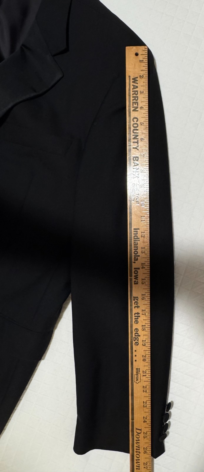 HICKEY FREEMAN Men’s 2 Piece Black Tuxedo Suit Jacket Size 46-R