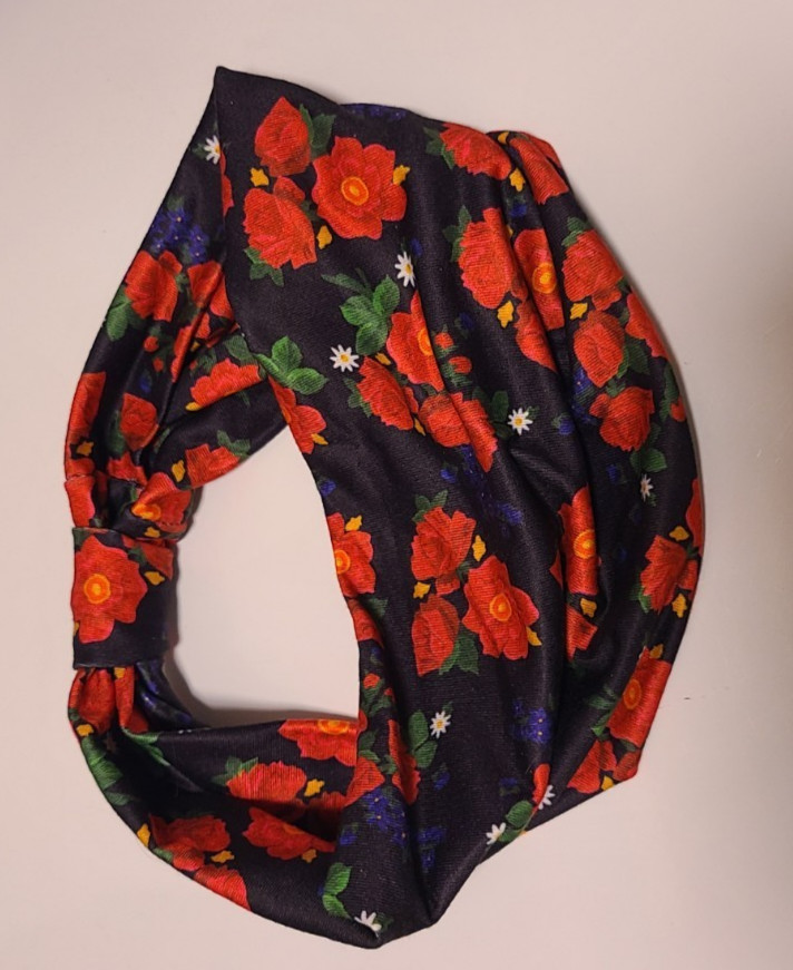 Floral Pattern Boho Headband Bandana Yoga Sweatband Hairband Wrap Stretchable