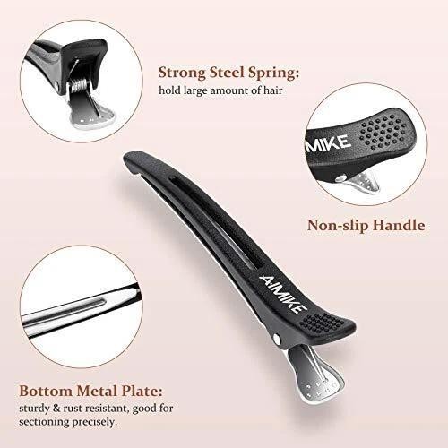6 Pack 4.3 Inch Long Professional Hair Clips Non-slip Hair Styling Clips | Ebay