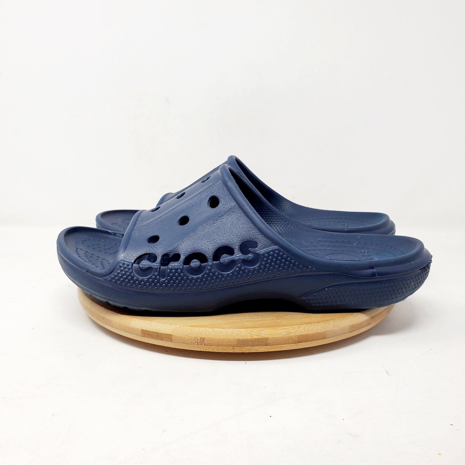 Crocs Baya Slide Sandals Womens 9 Blue Slip On Shoes Pool Beach