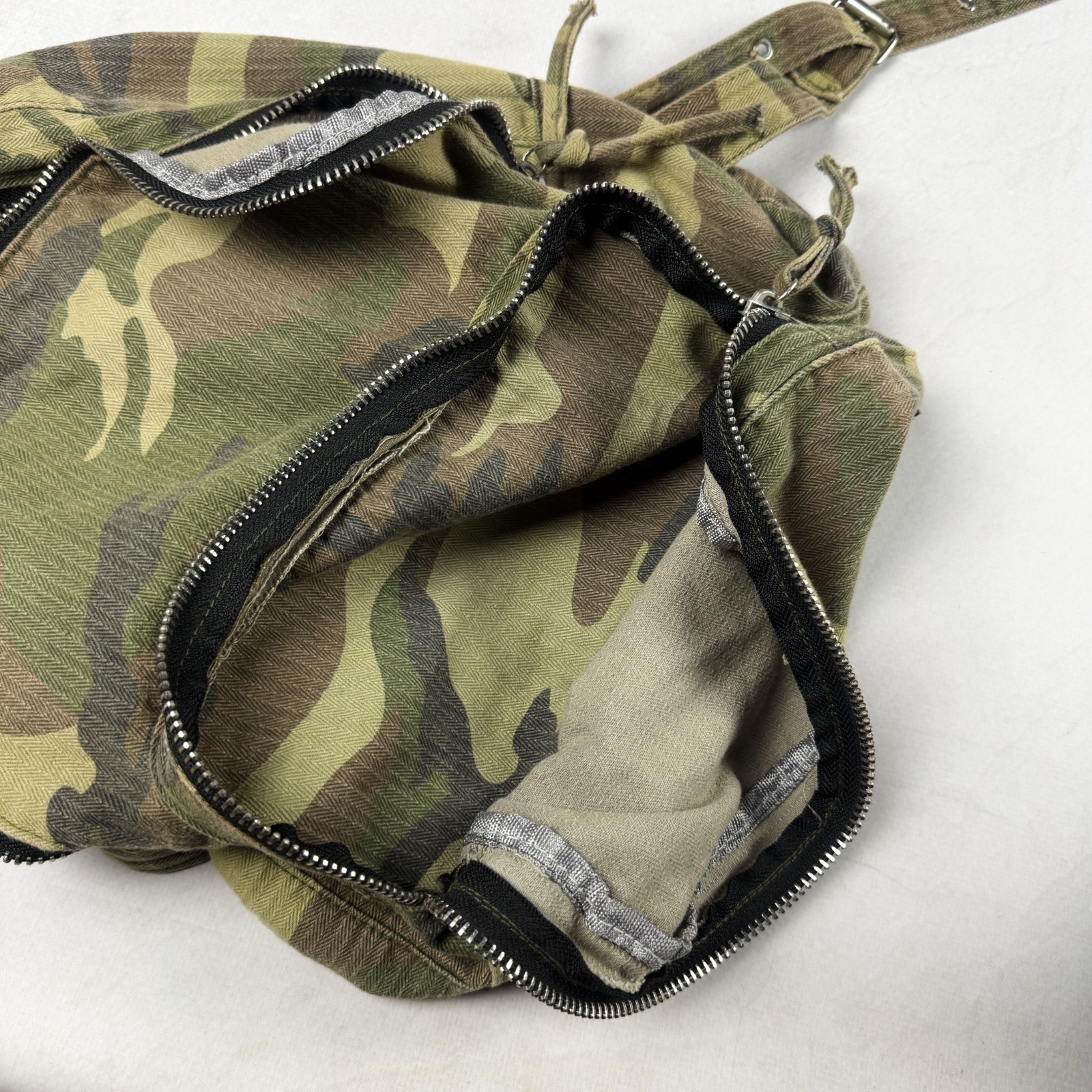Vintage Seven Stars Camo Backpack Military Army Canvas Rucksack Y2K Streetwear