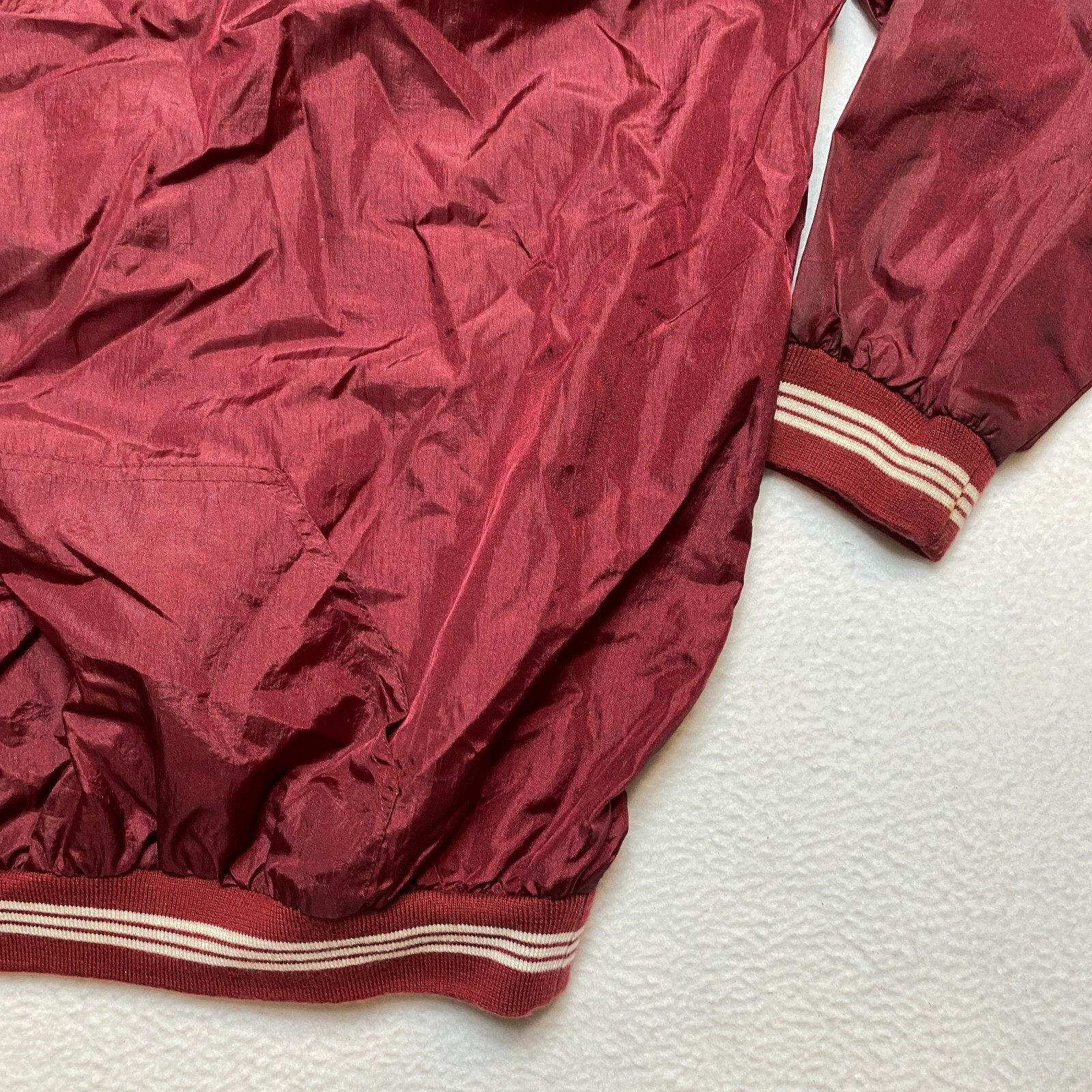 Premier International Jacket Mens XL Red Cricket Warm Up Nylon Pullover