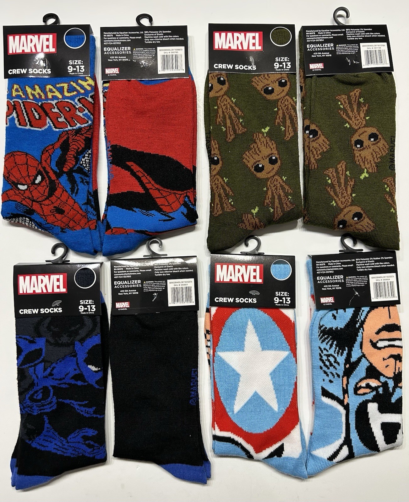 Marvel Odd Sox Crazy Funny Novelty Crew Socks Adult Men’s Women’s Size 6-12