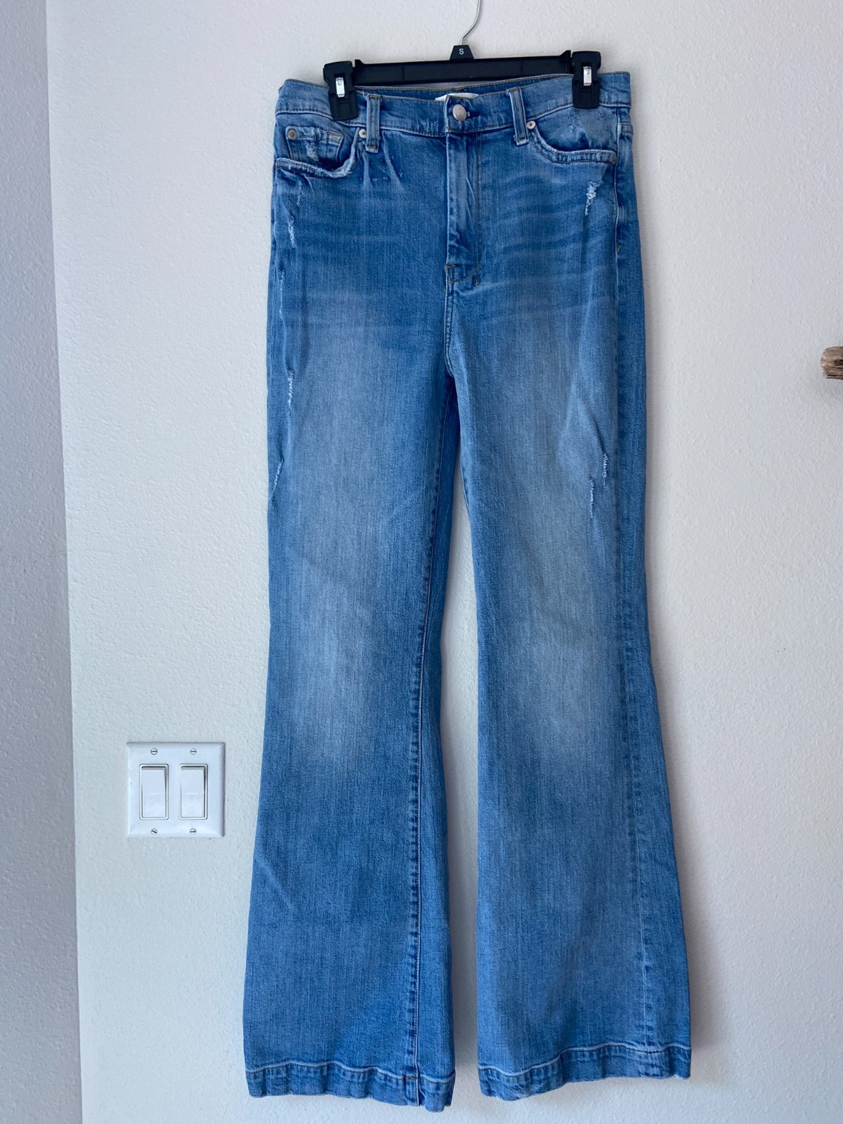 7 For All Mankind Ultra High Rise Dojo Flare Jean Womens SZ 30