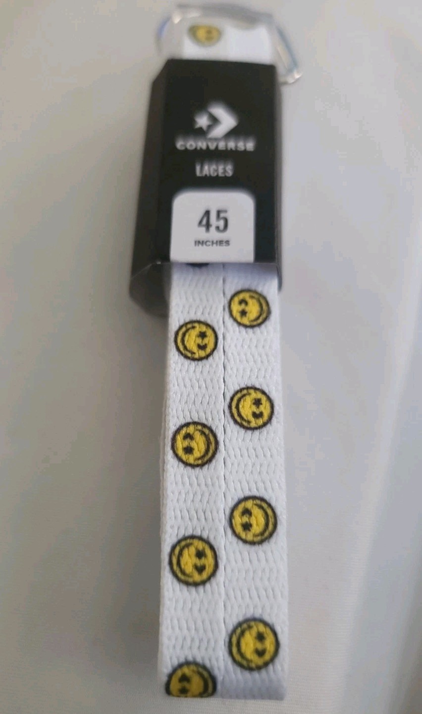 CONVERSE Authentic Performance Laces Yellow Smiley Vibes 😁 45 in Unisex NEW