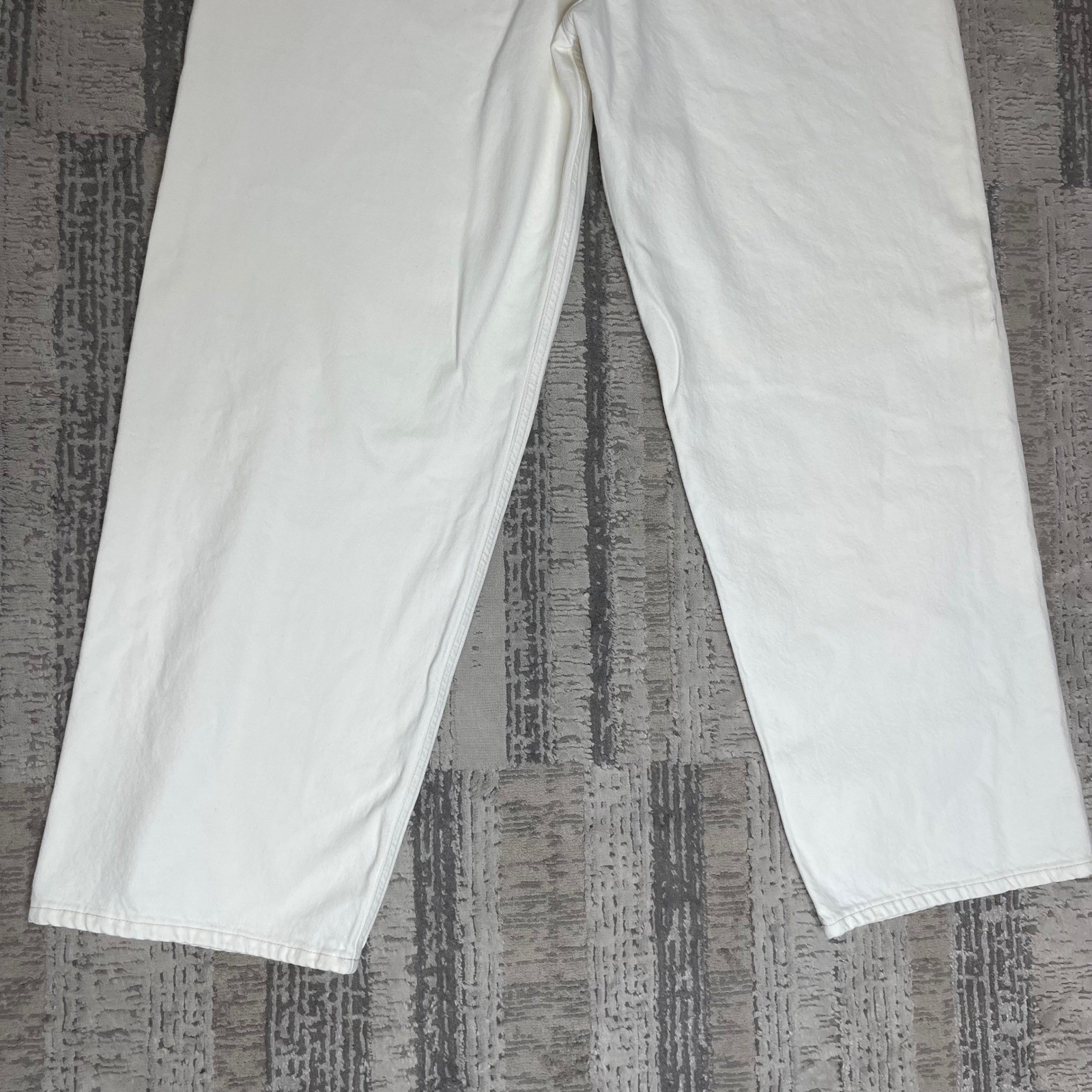 NEW AGOLDE Criss Cross Upsized Jean Paste White Wide Leg A097-1183 Size W34xL30