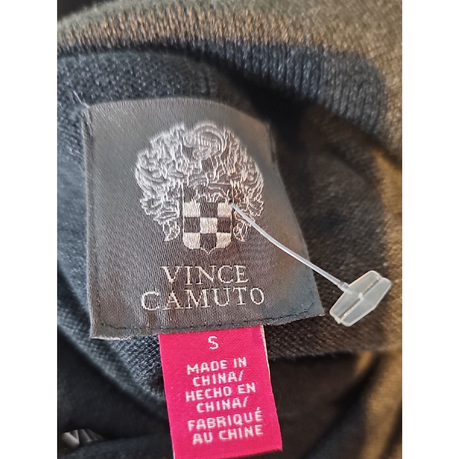 Vince Camuto Charcoal Gray Cowl Neck Sweater Dress Size S