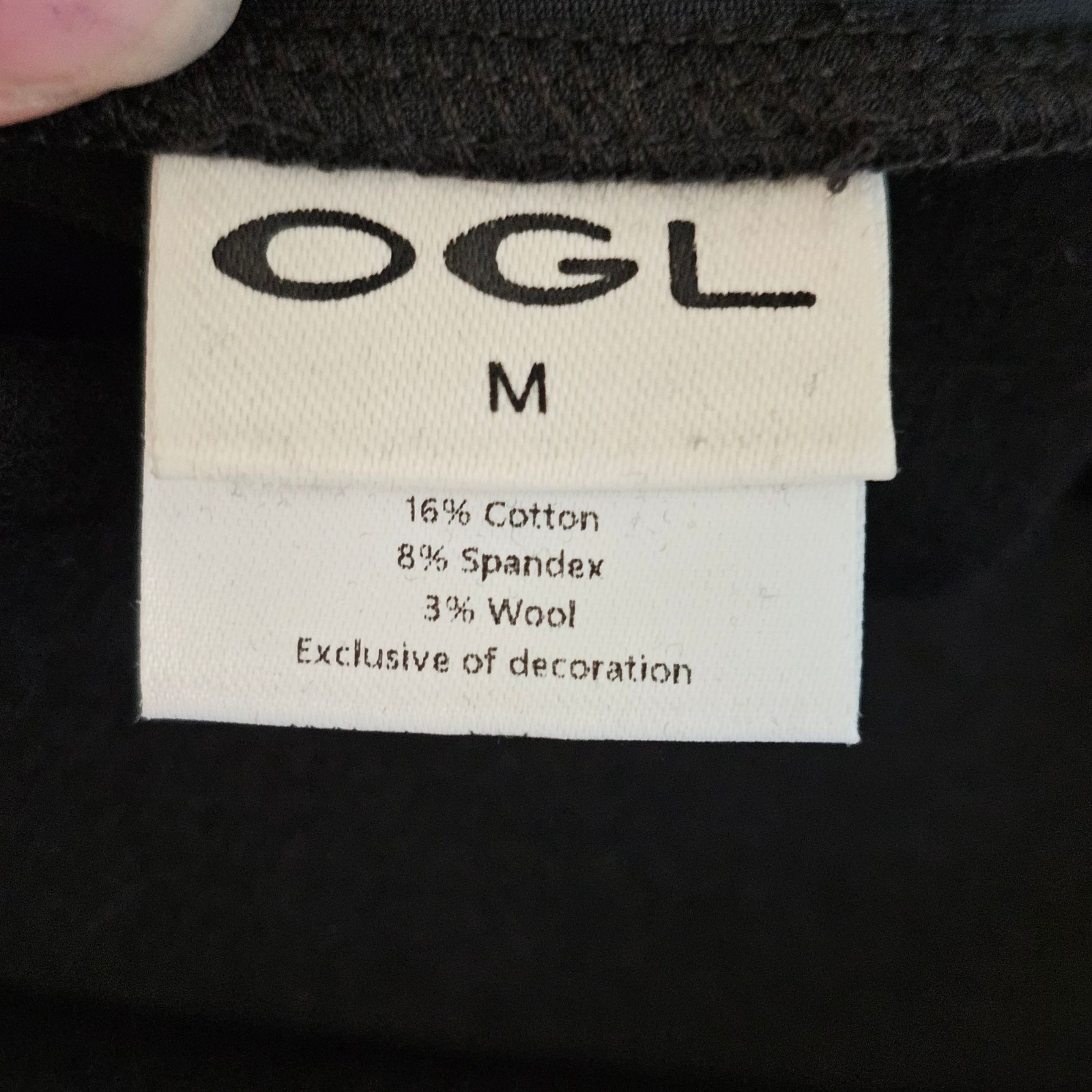 OGL Womens M Pant Black Straight Wide Leg Soft Minimalist Business Casual Office