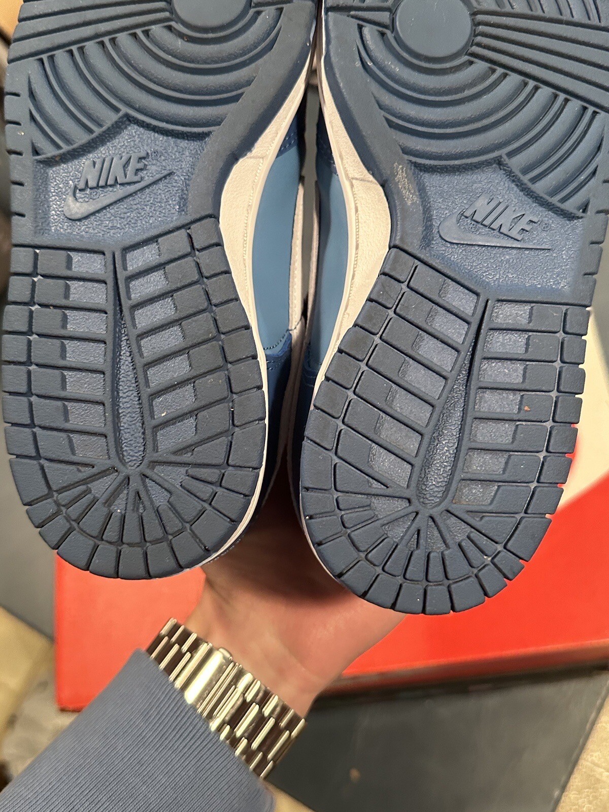 Size 4Y – Nike Dunk Low GS Dark Marine Blue White DH9765-400