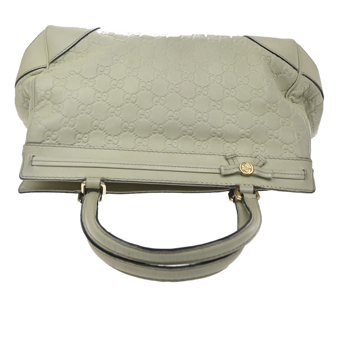 GUCCI GG Pattern Guccissima​ Mayfair Shoulder Bag Leather White Italy 62KD551
