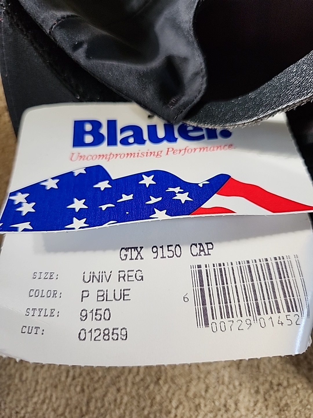 New Blauer GTX 9150 Cap: Goretex Dark Blue LE Ball Cap – Size Univ Reg