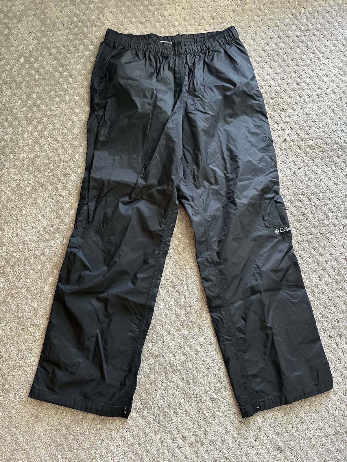 Columbia Rain Pants Women Large Black Waterproof Lightweight