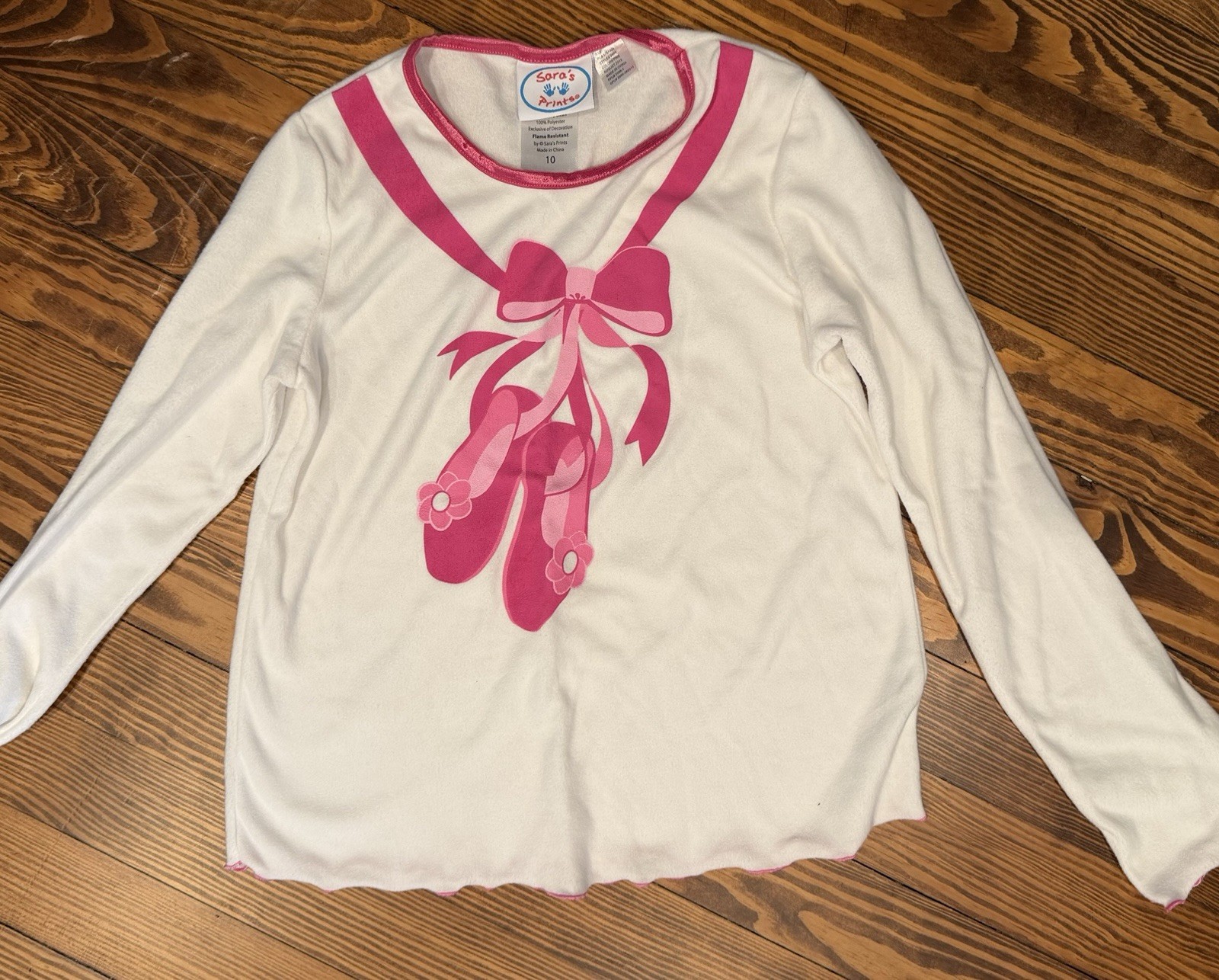 Sara’s Prints Pink Stripe Ballet Tutu Sleepwear Set Size 10 Girls