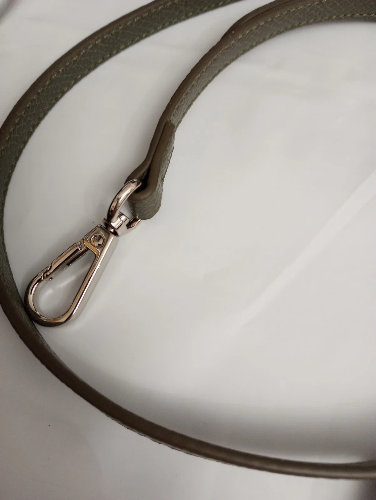 36″ to 47″ Adjustable PU Leather Purse Strap with Silver Hardware Dark Green