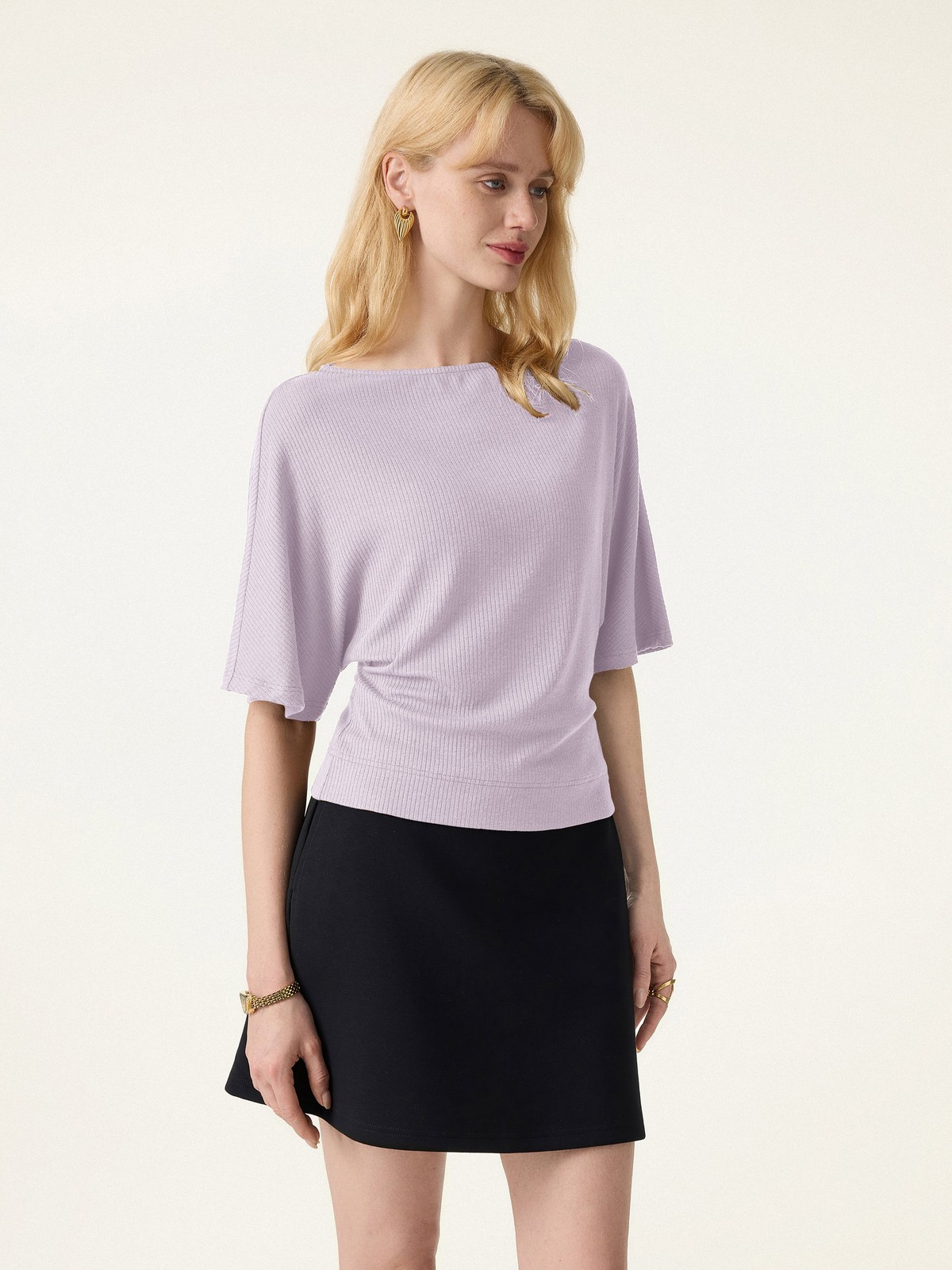 OGL Soft Ribbed Boatneck Relaxed Top