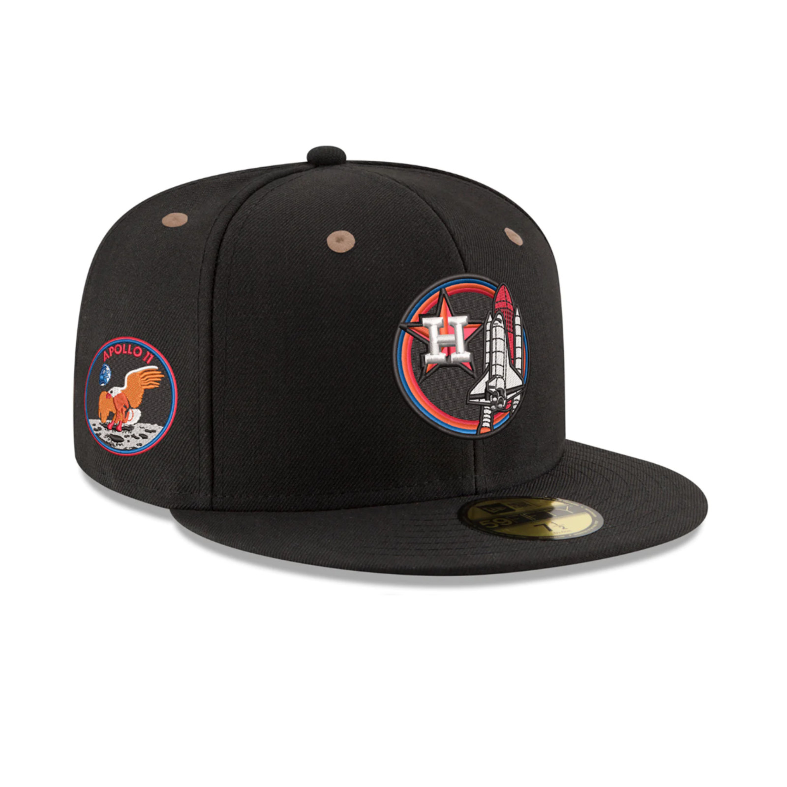 LidsHD 59Fifty Houston Astros Apollo 11 Black Gold UV Artemis 7 1/4 Astronaut
