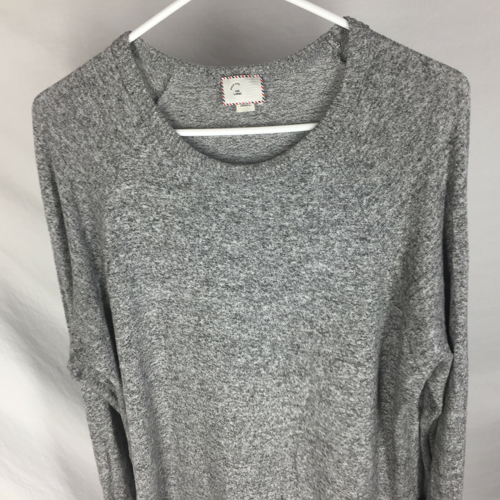POSTMARK ANTHROPOLOGIE Sweater Size Large Gray Ruffle Bottom Sides Gray Womens
