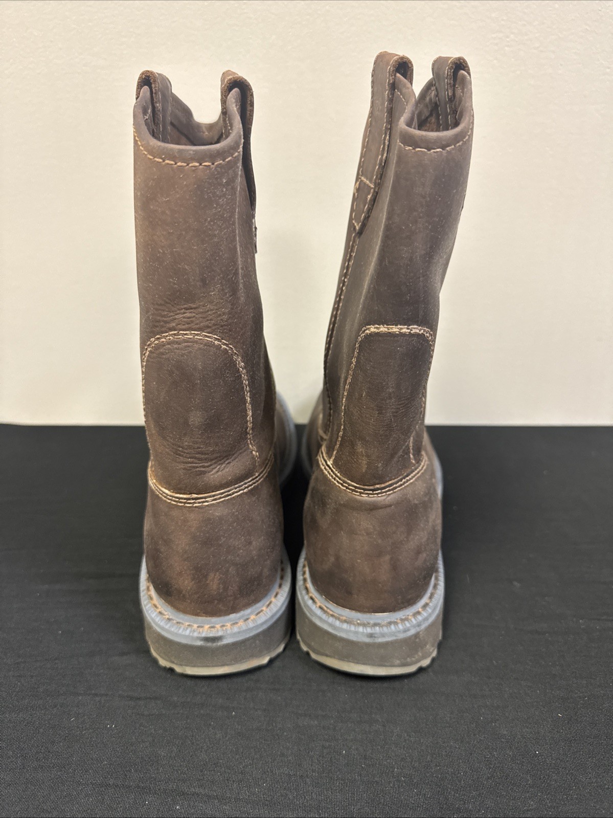Wolverine Wellington W04727 Dark Brown Leather Western Work Boots Mens Sz 8.5 EW
