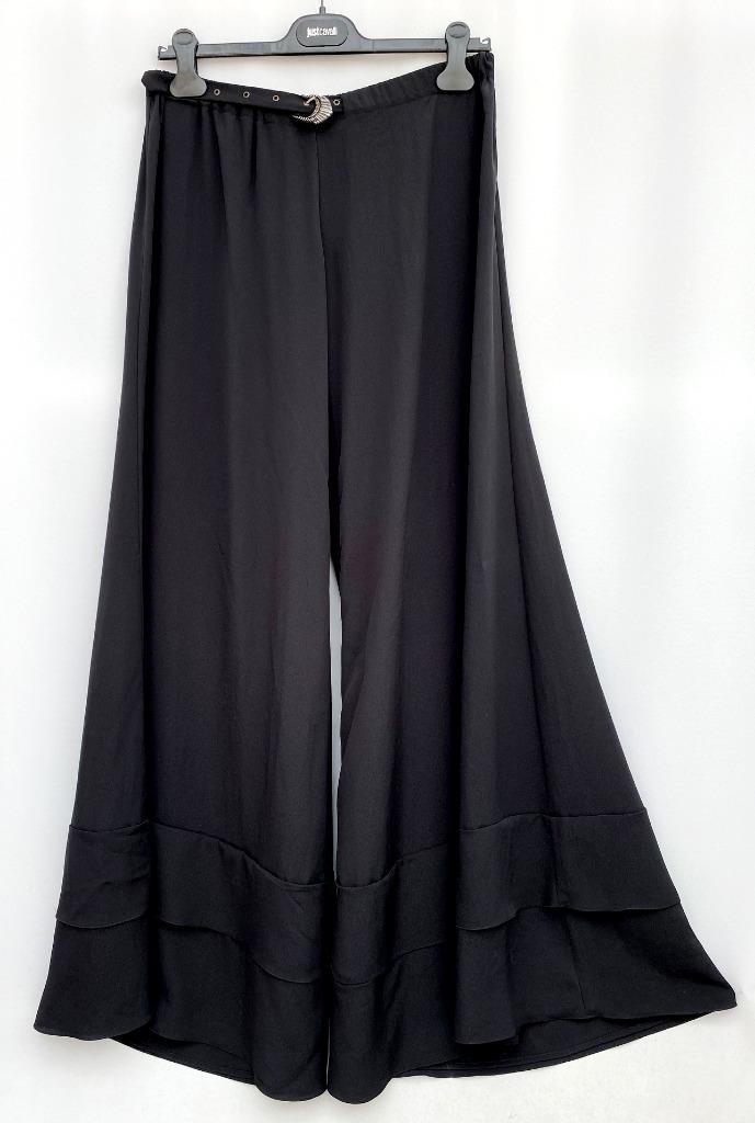 Just Cavalli Black Wide Leg Pants Leggings Trousers UK8-10 US6 New