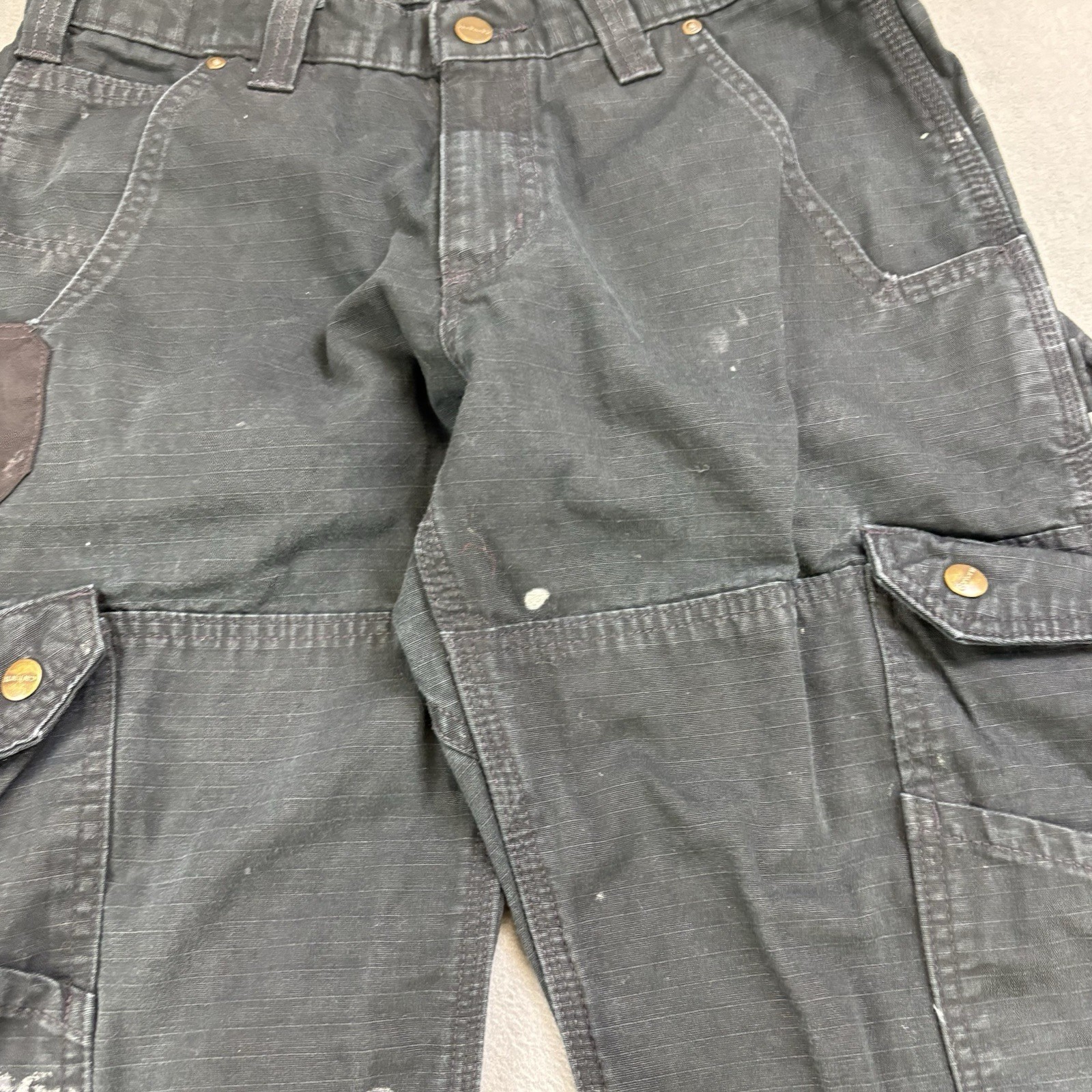 Carhartt Double Knee Cargo Pants Size 30×29.5 in. Black B342 BLK