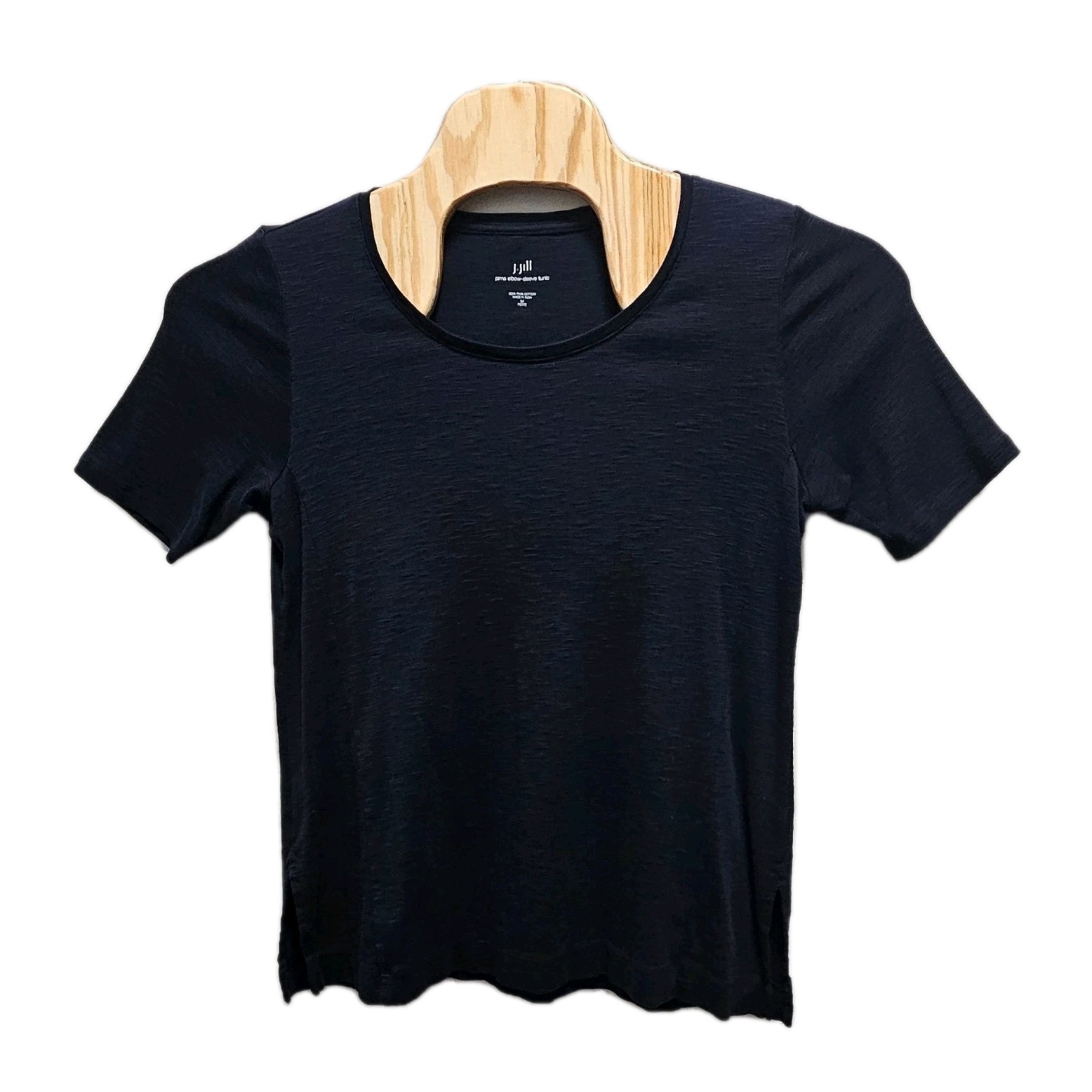 J.Jill Pima Elbow-Sleeve Tunic | Navy | M Petite