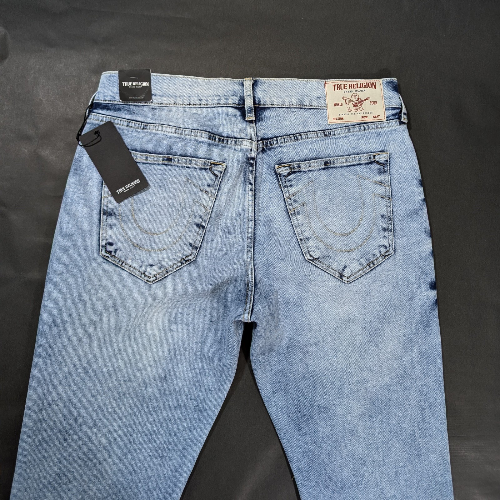 $159 True Religion Men`s Geno Relaxed Slim Jeans Men`s Size 36×32 38×32
