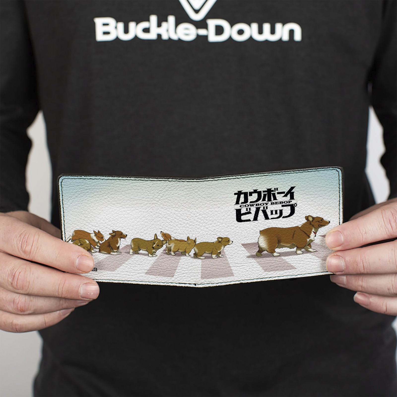 Bi-Fold Wallet COWBOY BEBOP Ein with Family Pose and Title Logo Blue Fade