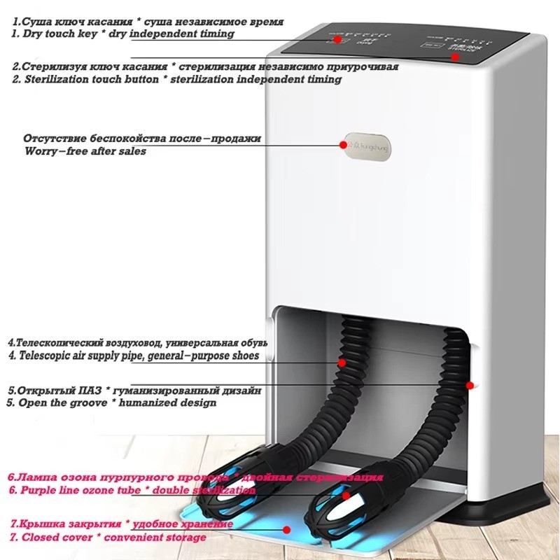 🔥 UV Shoe Dryer Deodorizer Sterilizer Machine 200W Fast Drying Timer Shoe Warme