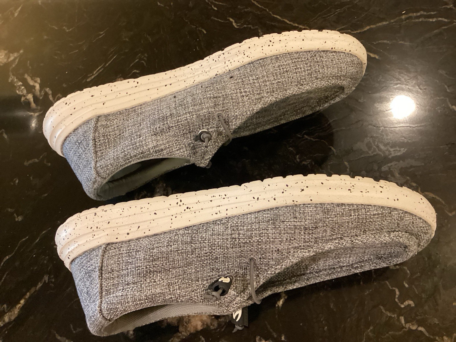 HOBIBEAR Wide Toe Barefoot Shoes Slip-on Gray Knitted Fabric Upper Mens Sz 12