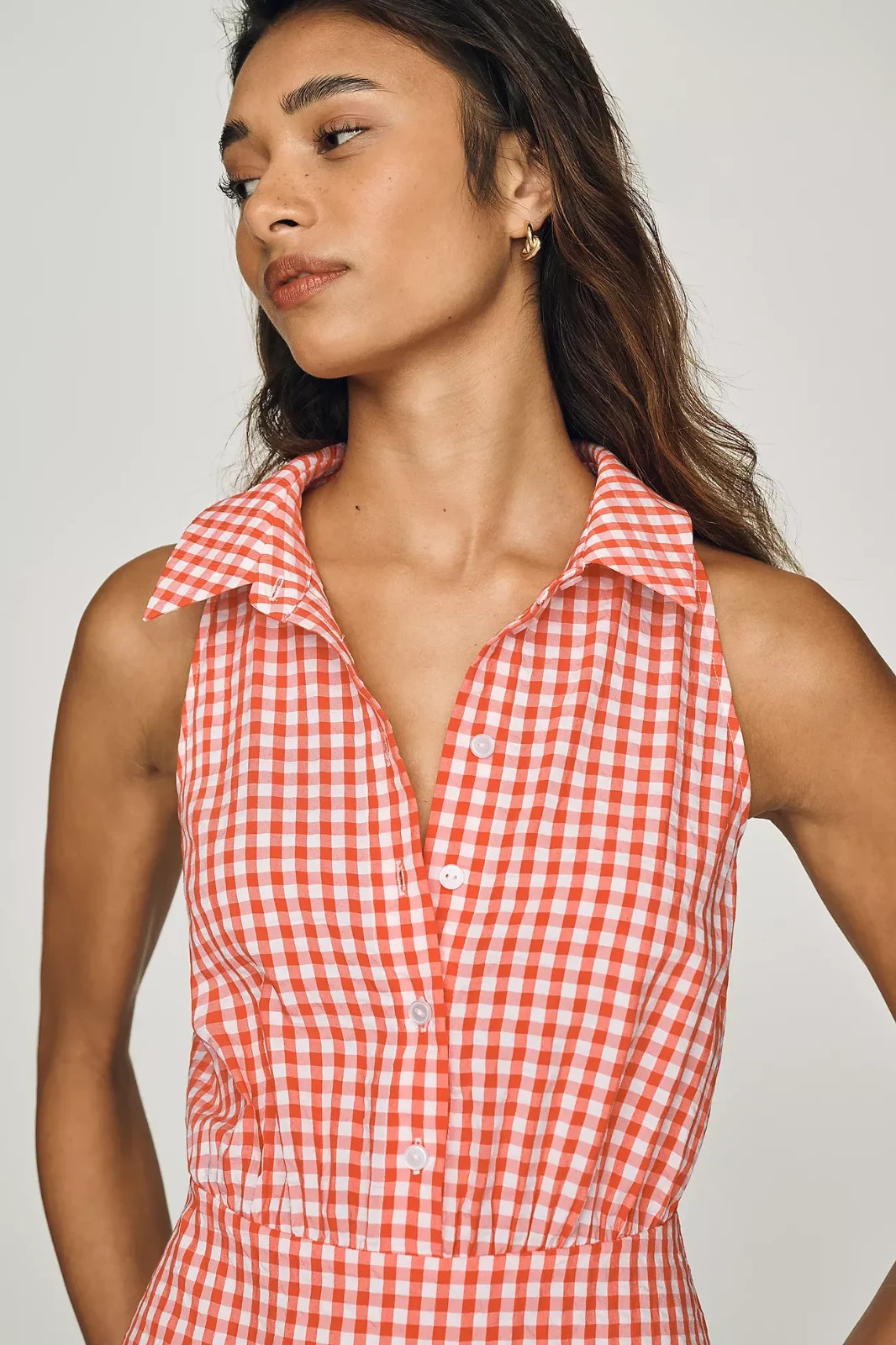 Anthropologie Tobie Drop-Waist Midi Shirt Dress by Exquise