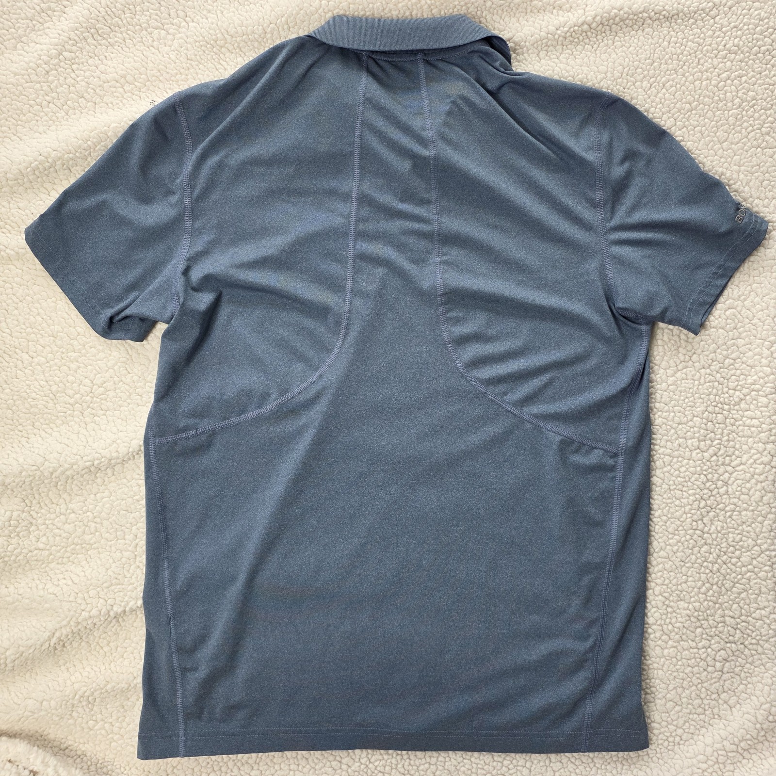 Bonobos Men’s M Blue Solid Short Sleeve Polo Shirt Standard Fit Collared