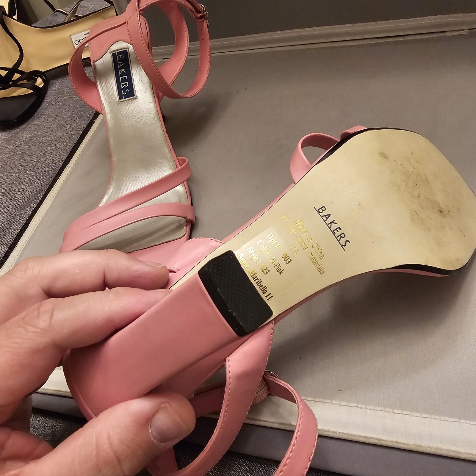 Bakers “Maribella II” Pink 3.75″ High Heels Size 11 B Strappy See Pictures