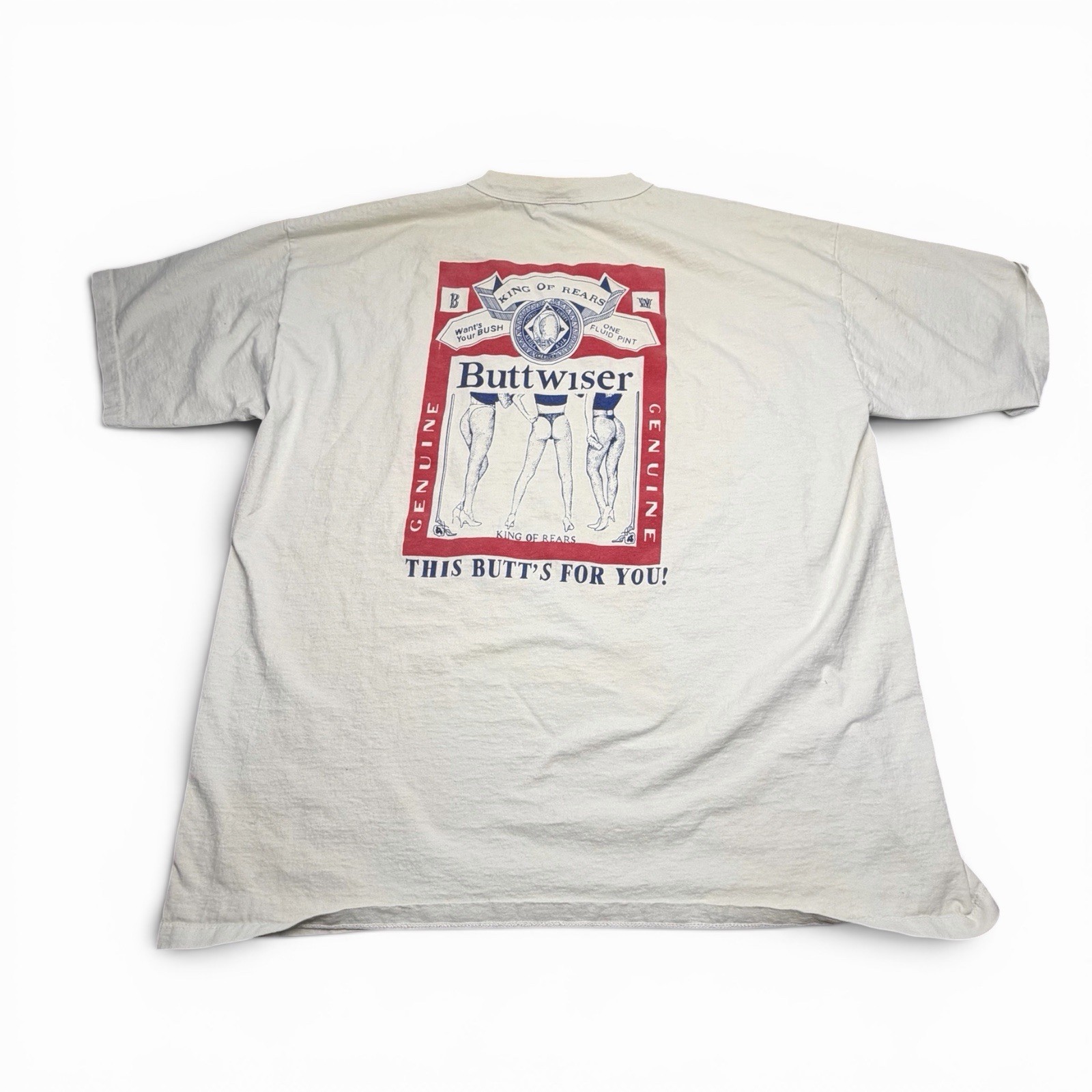 Vintage Buttwiser T Shirt XXL 90s Beer Parody Mazatlan Mexico Budweiser