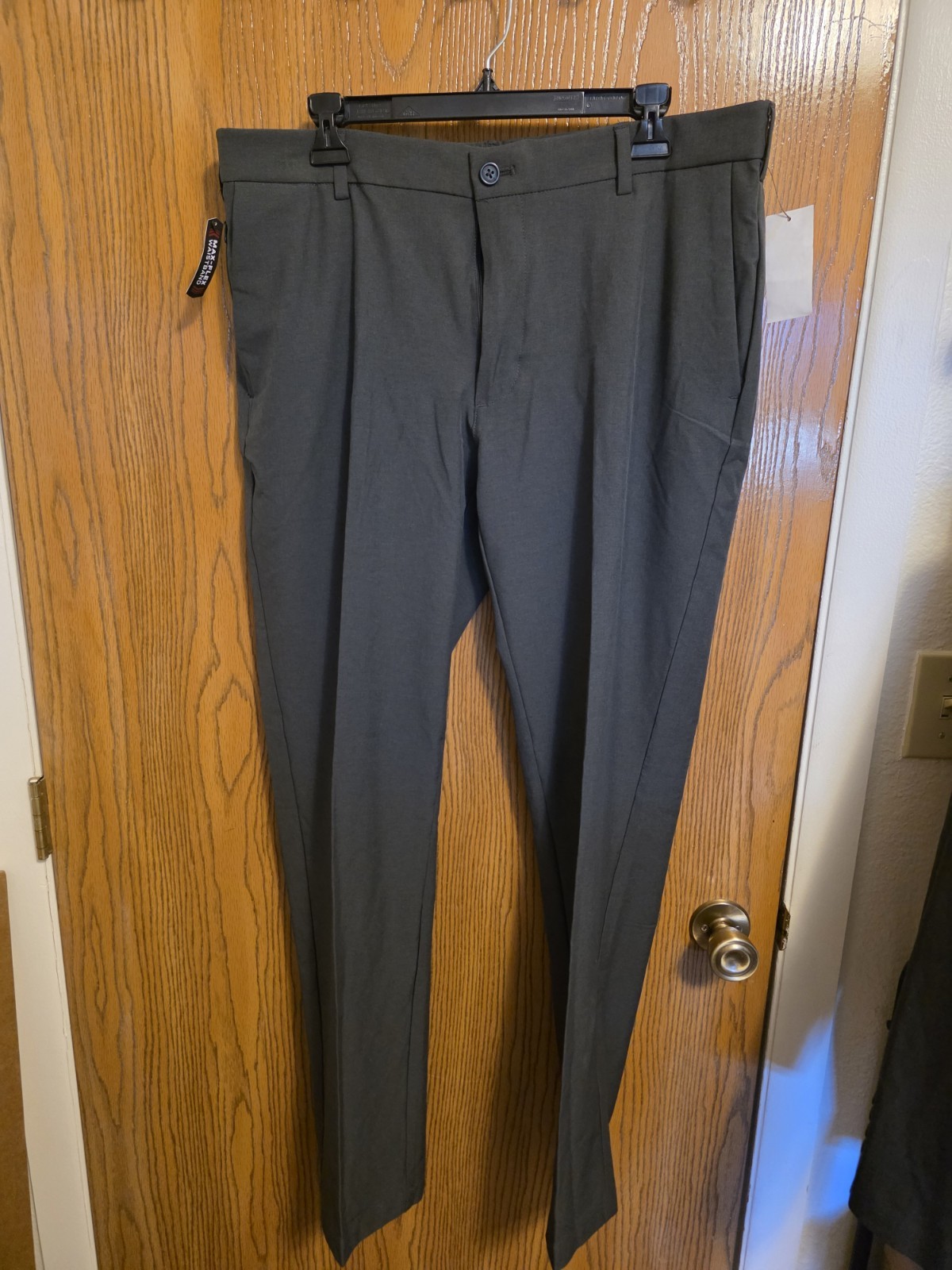 Van Heusen Flex3 Slim Fit Charcoal Pleated Dress Pants Stretch NWT 36W