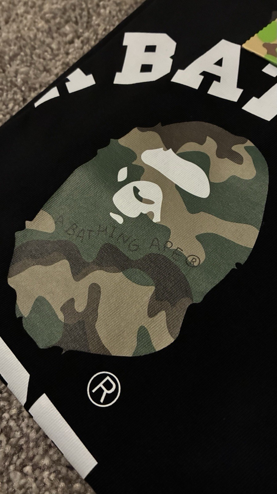 BAPE ABC Camo Big Ape Head T-Shirt Black Green | A Bathing Ape