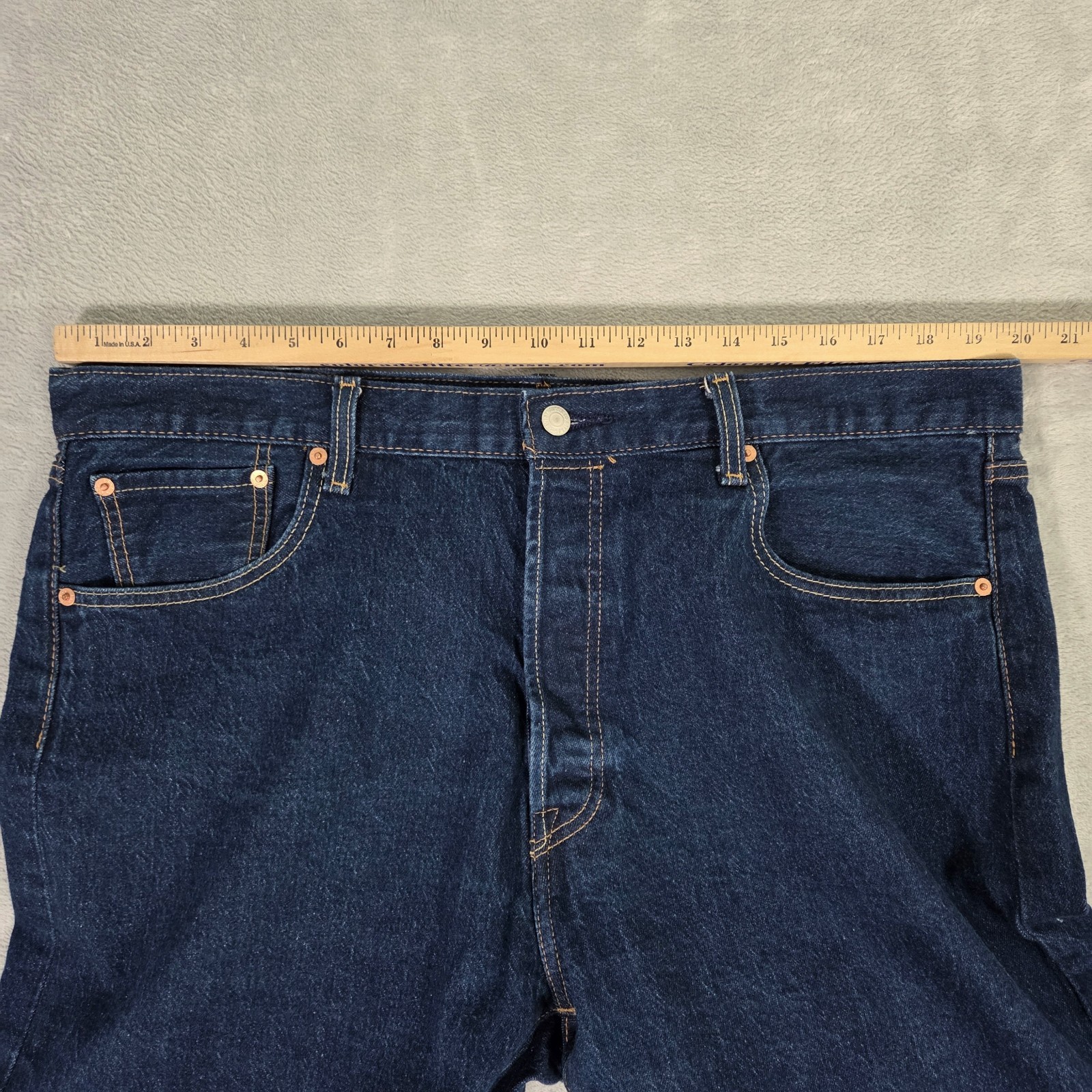 Levi’s Premium 501 ’93 Straight Leg Jeans Mens 40×26 Blue Medium Wash Button Fly