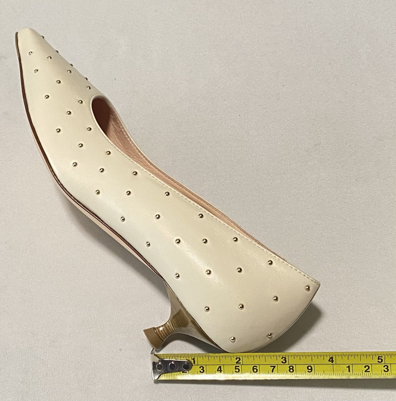 NWOB AGL 30mm Lenor Pumps Stud Embellished Women Kitten Heel EU37/US7 MSRP $495