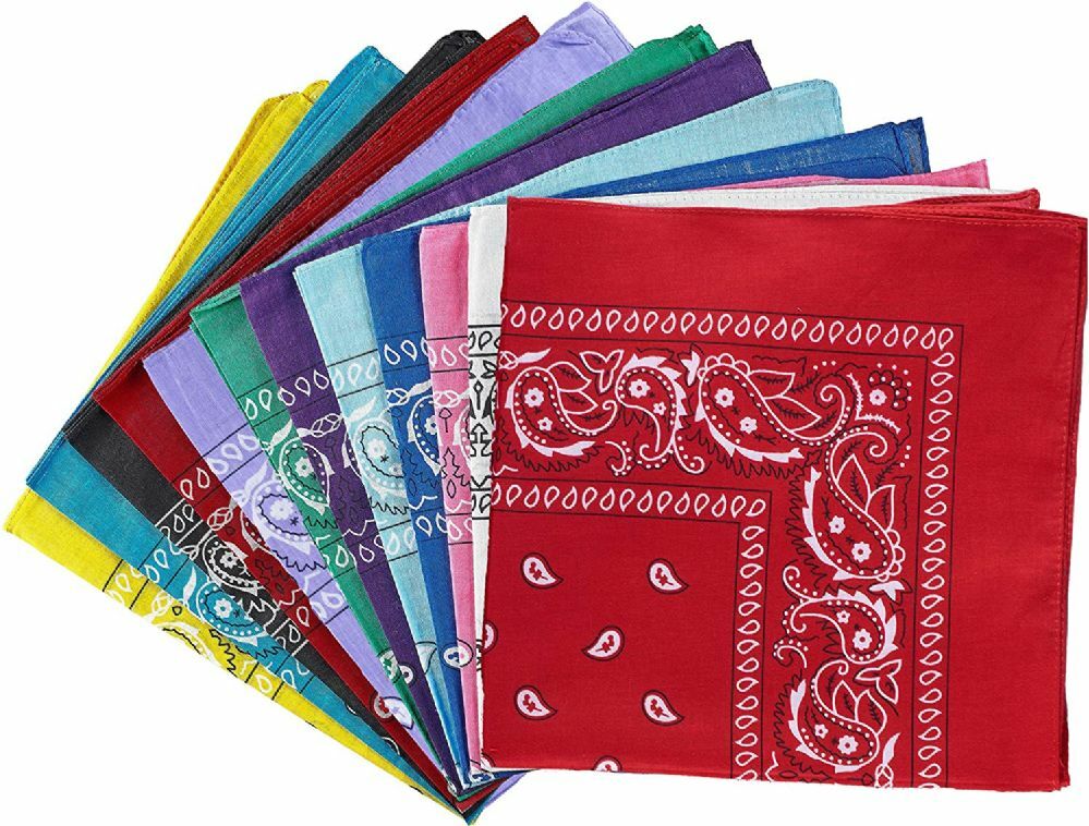 Bandana Paisley Print 100% Cotton Scarf Head Wrap Neck Headband